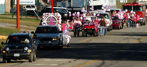 Drive to Inspire Breast Cancer Awareness car