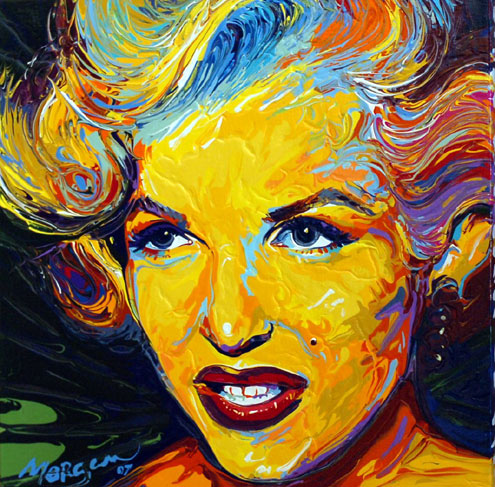 Marilyn Monroe painting by Thad M. Morgan. - carrie4