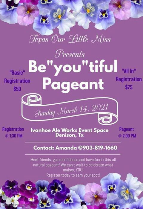 Texas Our Little Miss presents Be'you'tiful Pageant - North Texas e-News