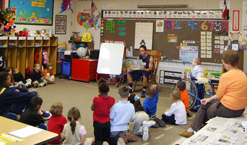 A&M-C men's basketball team visits A.C. Williams Elementary School ...